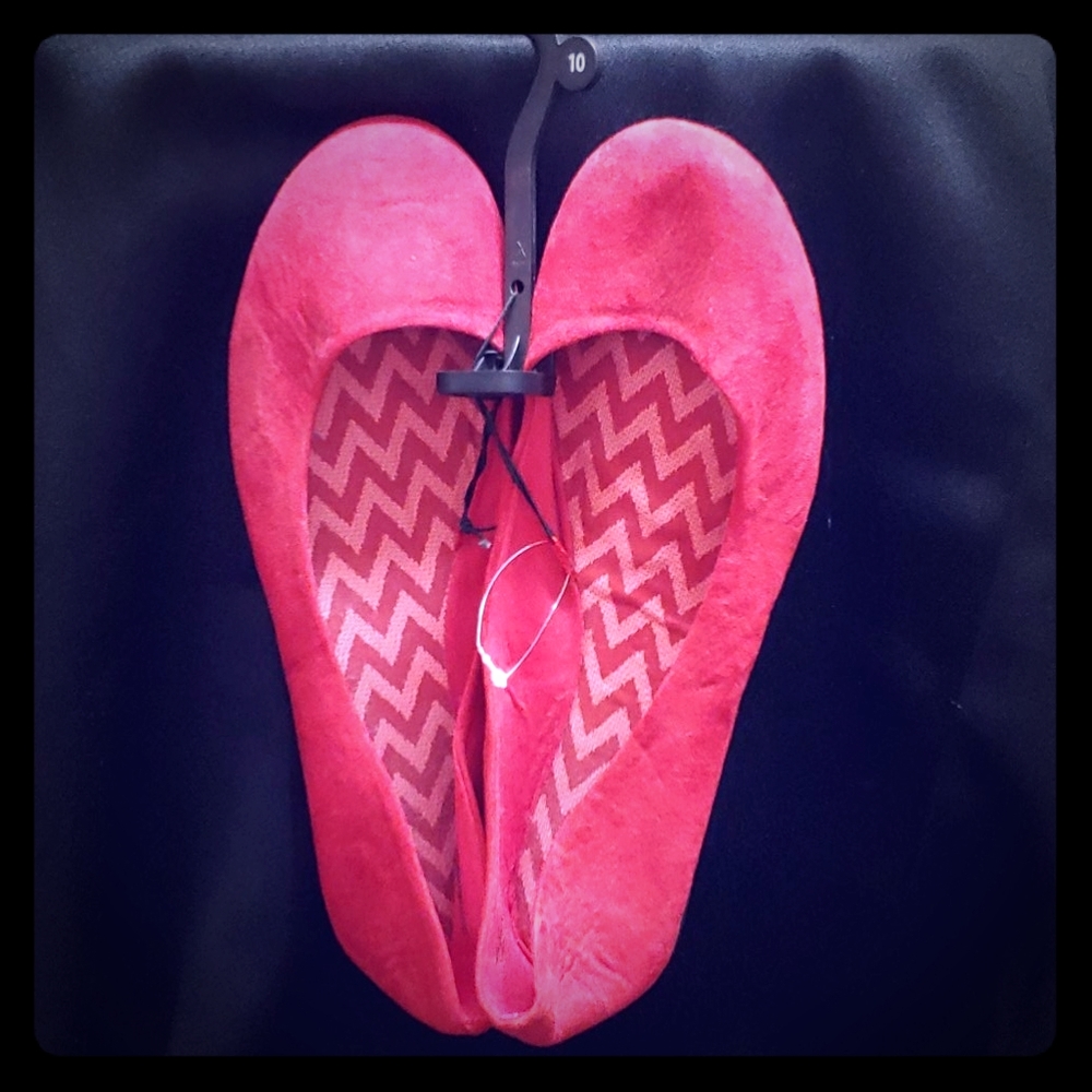 Red slip ons